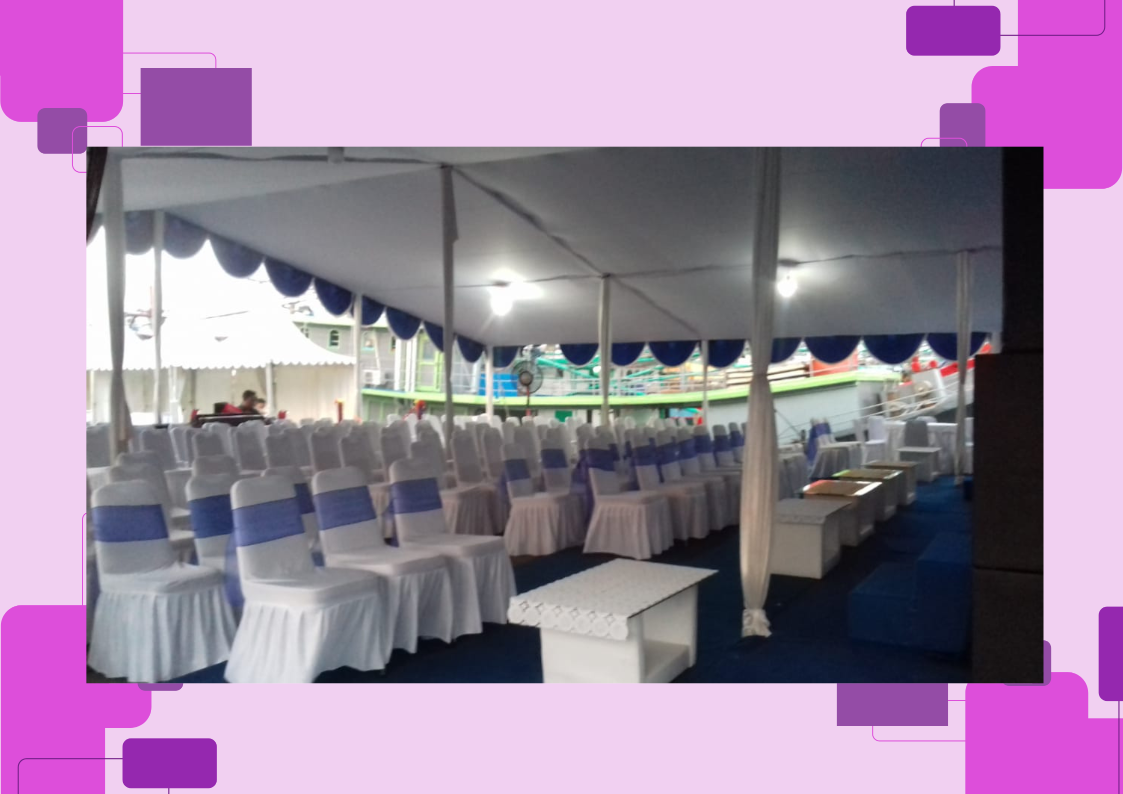 Proses pemasangan rangka tenda besi kuat oleh vendor tenda profesional