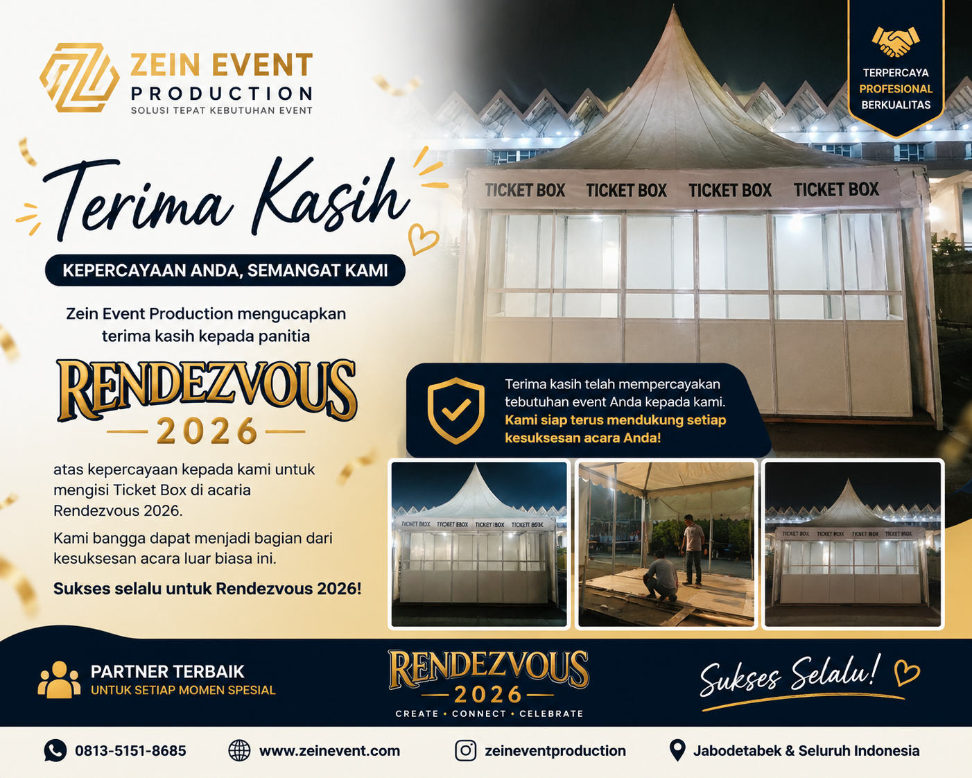 ZEIN EVENT SUPPORT TIKET BOX DI EVENT RENDEZVOUS 2026