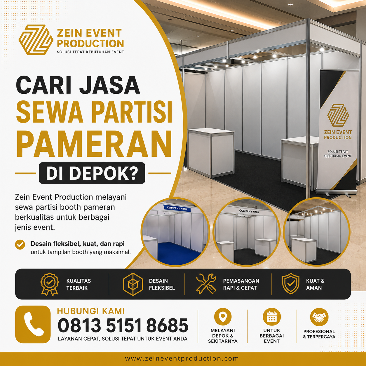 vendor terbaik partisi booth pameran depok