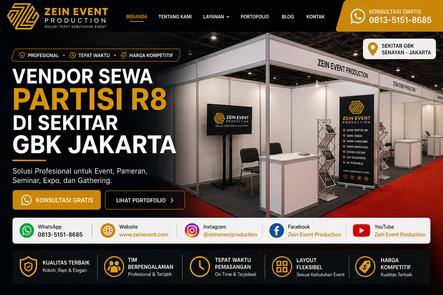 vendor sewa partisi sekitar gbk jakarta