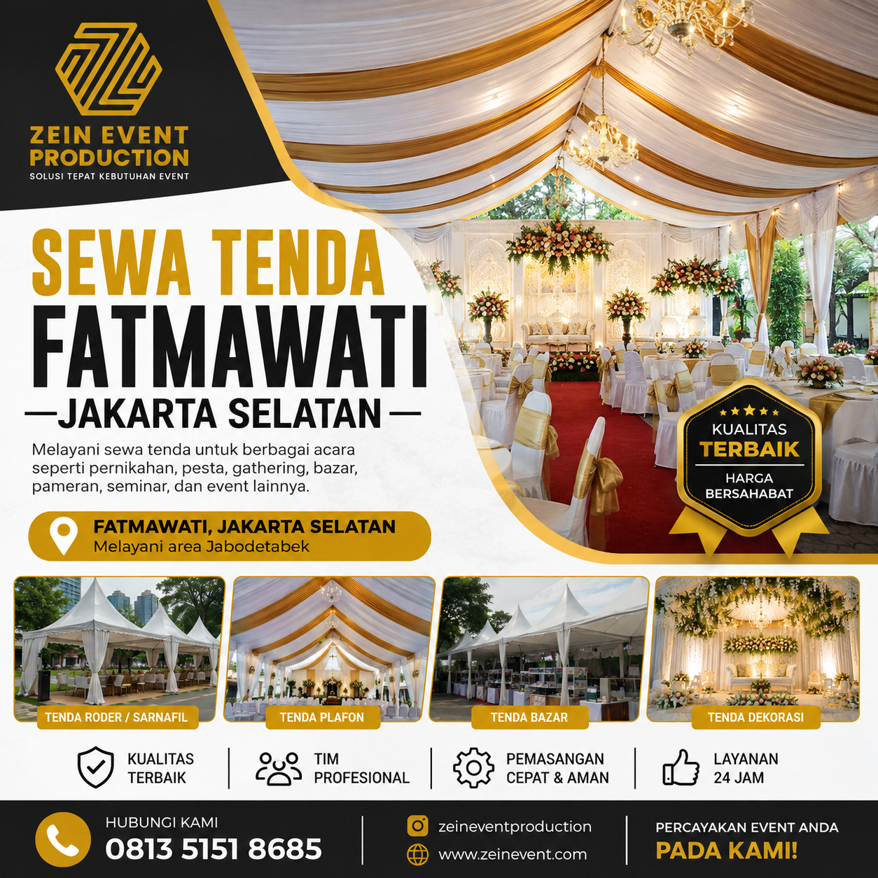 Sewa Tenda Fatmawati Jakarta Selatan | Zein Event Production