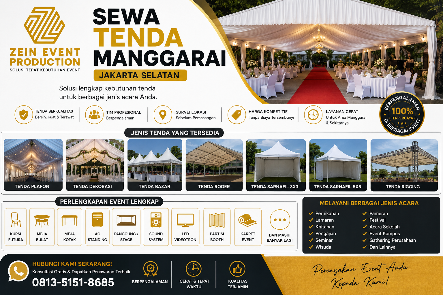 sewa tenda manggarai