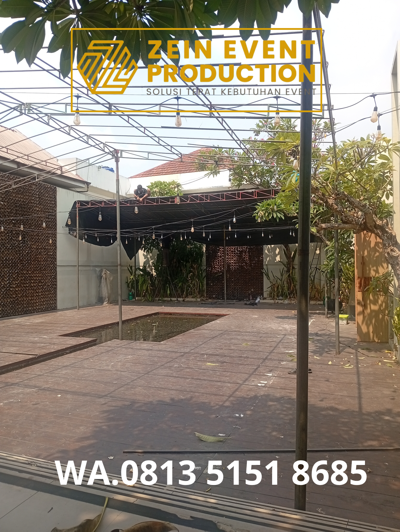 Tenda Pelaminan dan Tenda Transparan untuk Wedding di Gedung Aleesha Jagakarsa